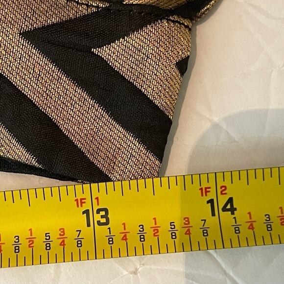 Gajra Gang Black W Metallic Bronze Chevron Event Party Maxi Skirt NWOT Size 8 - Picture 10 of 11